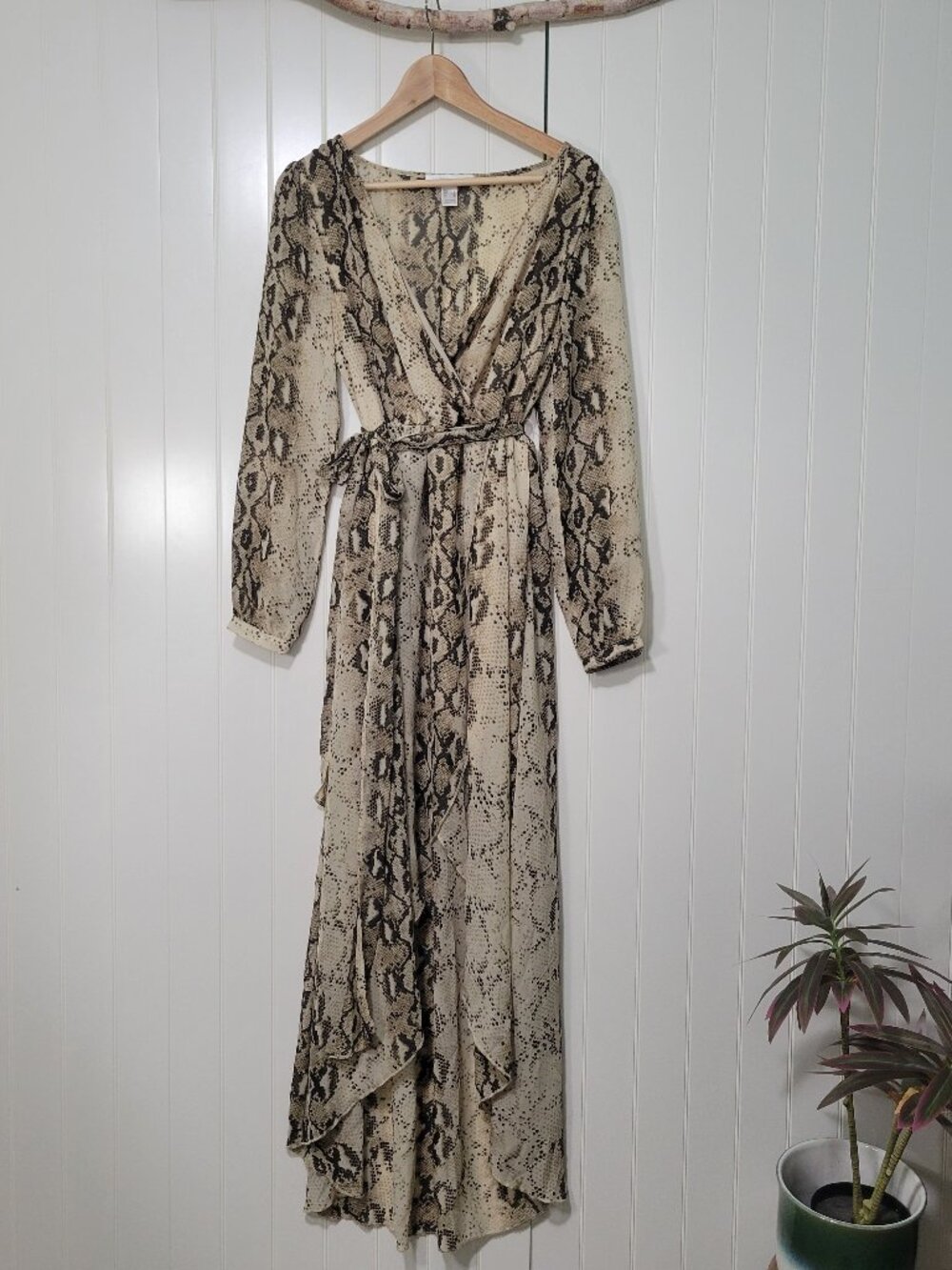 Reptile Snakeskin Whimsigoth Craft Practical Magic Witch High-Low Maxi Dress